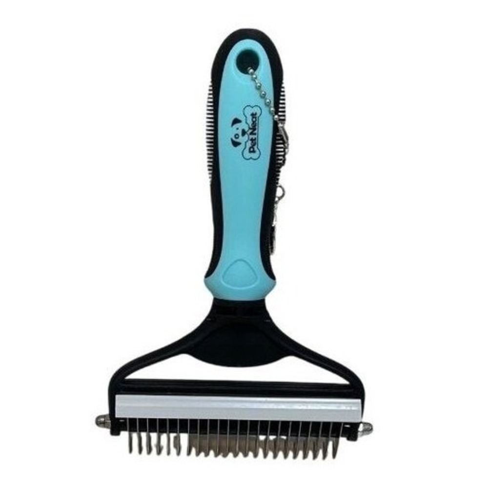 Pet Neat‎ Grooming Tool Undercoat Rake Deshedding Dematting Brush for Dogs Cats
